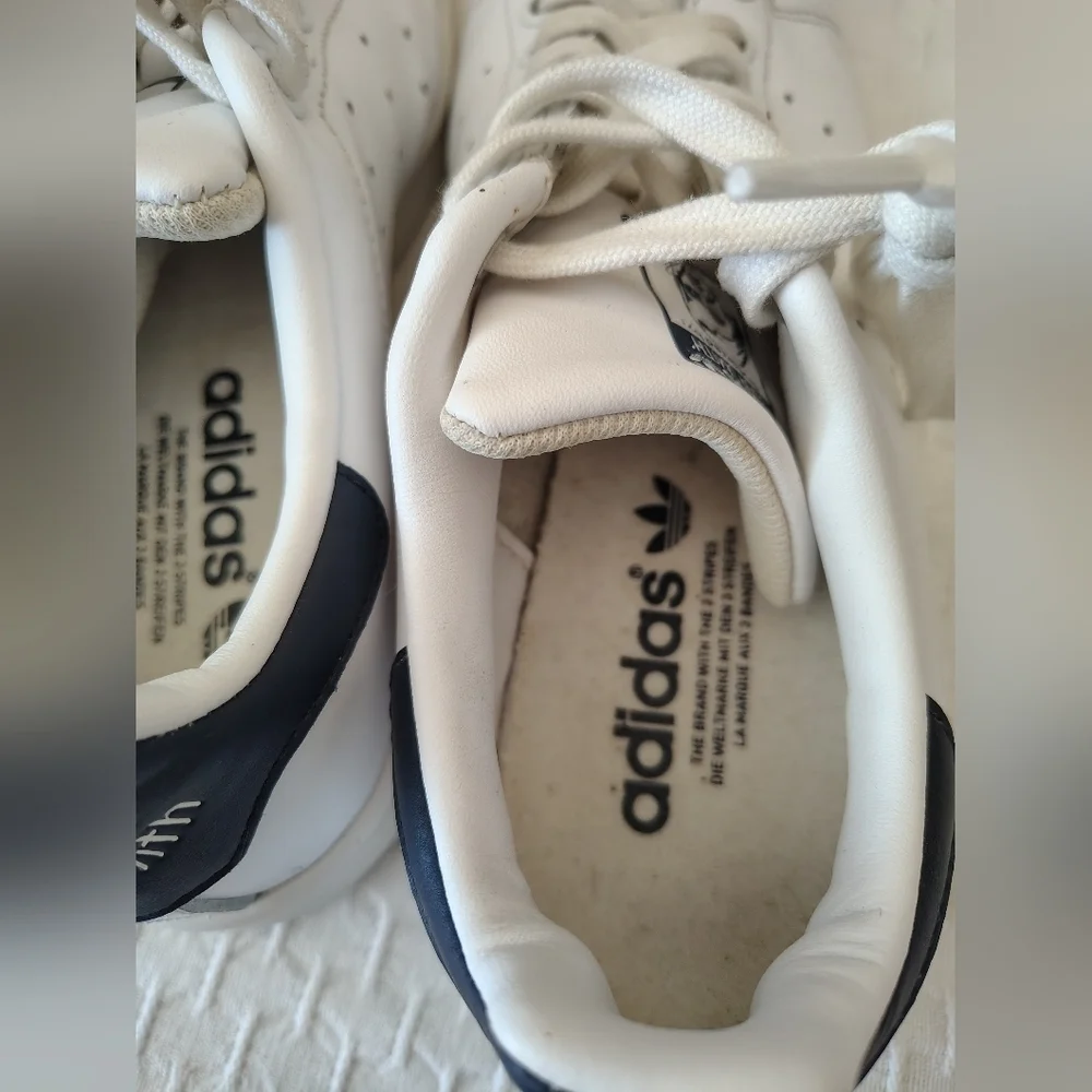 Adidas Stan Smith White Leather Shoes Size 6 1/2